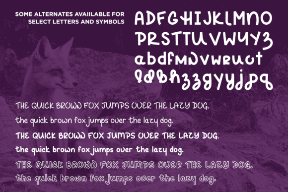 Hey Fox Trio Font PNG with transparent background - Preview 3