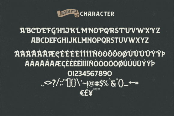 Huvet Font font preview - 3