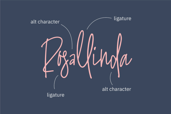 Jack and Rose Font PNG with transparent background - Preview 5
