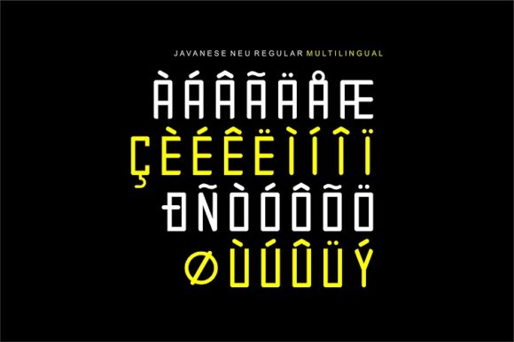 Javanese Neu Font PNG with transparent background - Preview 4