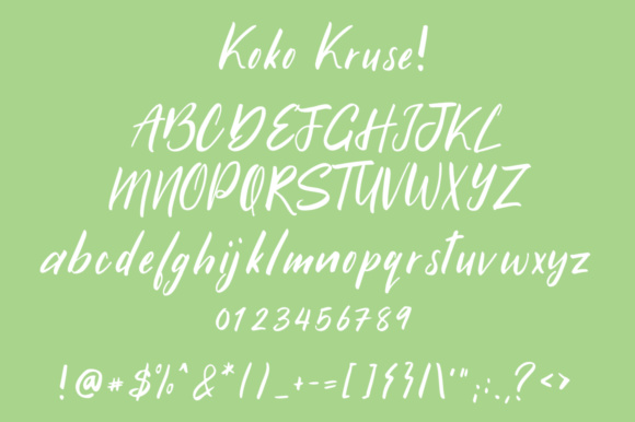 Koko Kruse Font PNG with transparent background - Preview 5