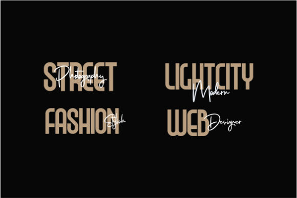 Light City Font PNG with transparent background - Preview 1