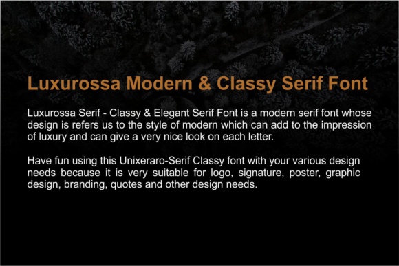 Luxurossa Font font preview - 1