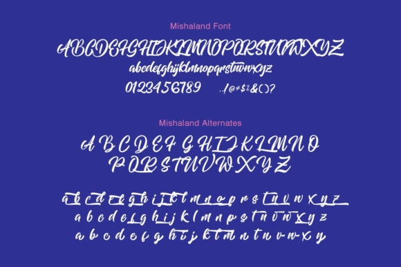 Mishaland Font PNG with transparent background - Preview 4