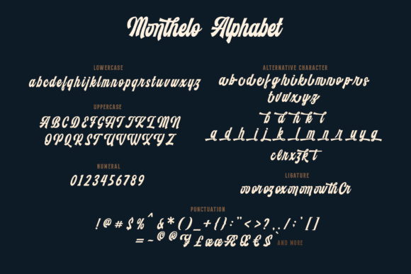 Monthelo Font PNG with transparent background - Preview 6