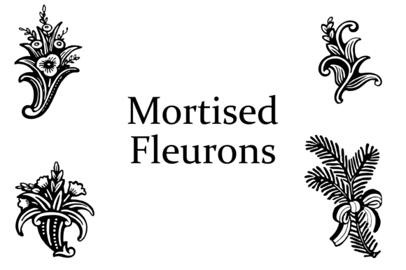 Mortised Fleurons Font PNG with transparent background - Preview 1