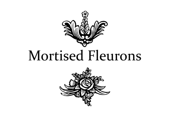 Mortised Fleurons Font PNG with transparent background - Preview 3