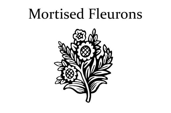 Mortised Fleurons Font PNG with transparent background - Preview 4