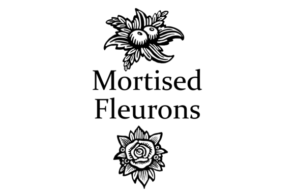 Mortised Fleurons Dingbats Font By Intellecta Design