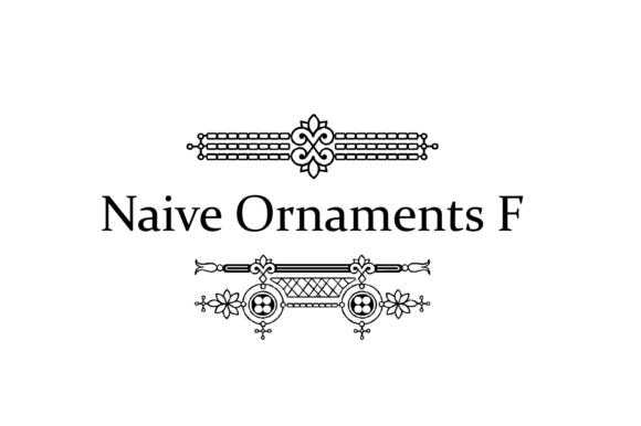 Naive Ornaments F Font PNG with transparent background - Preview 1