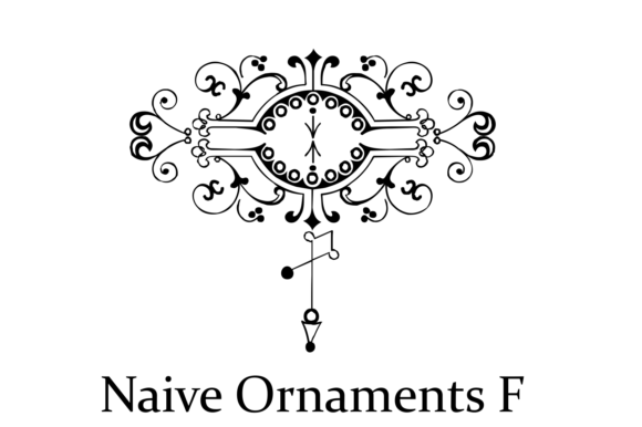 Naive Ornaments F Font PNG with transparent background - Preview 2