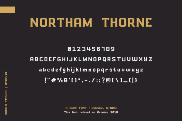 Northam Thorne Font PNG with transparent background - Preview 2