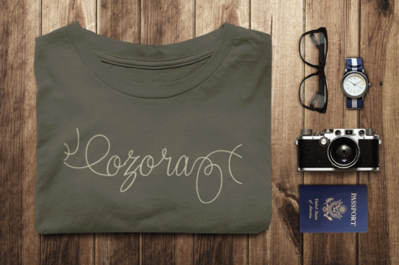 Ozora Script Font PNG with transparent background - Preview 3