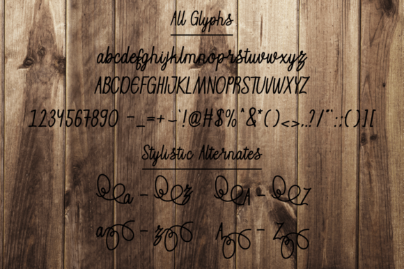 Ozora Script Font PNG with transparent background - Preview 4