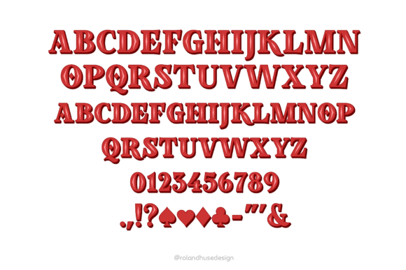 Poker in October Font PNG with transparent background - Preview 1
