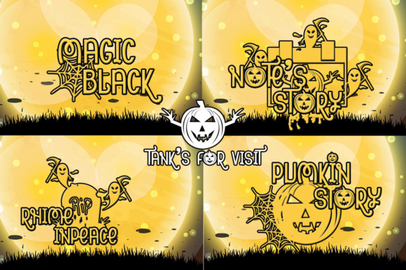Pumpkin Hollowens Font PNG with transparent background - Preview 6