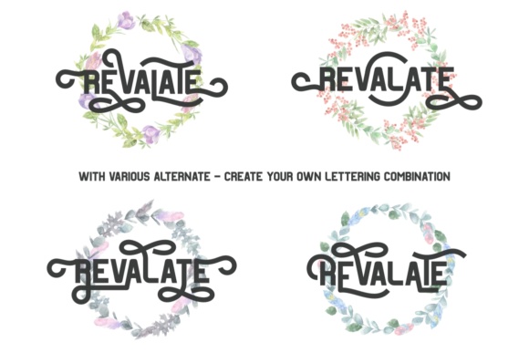 Revalate Font PNG with transparent background - Preview 1