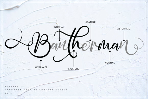 Rosette Font PNG with transparent background - Preview 2