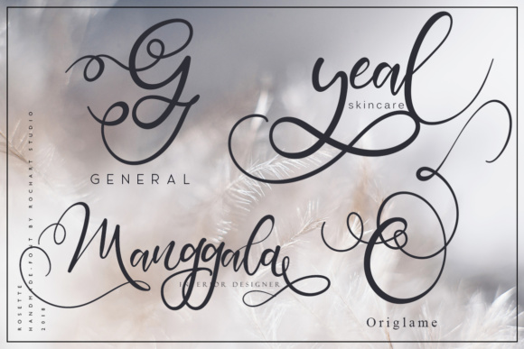 Rosette Font PNG with transparent background - Preview 3