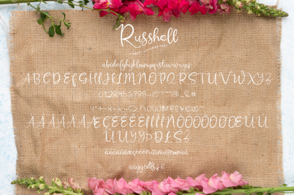 Russhell Font PNG with transparent background - Preview 5