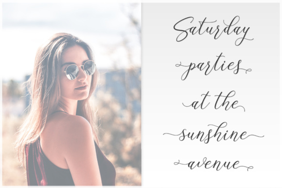 Sandria Script Font PNG with transparent background - Preview 3