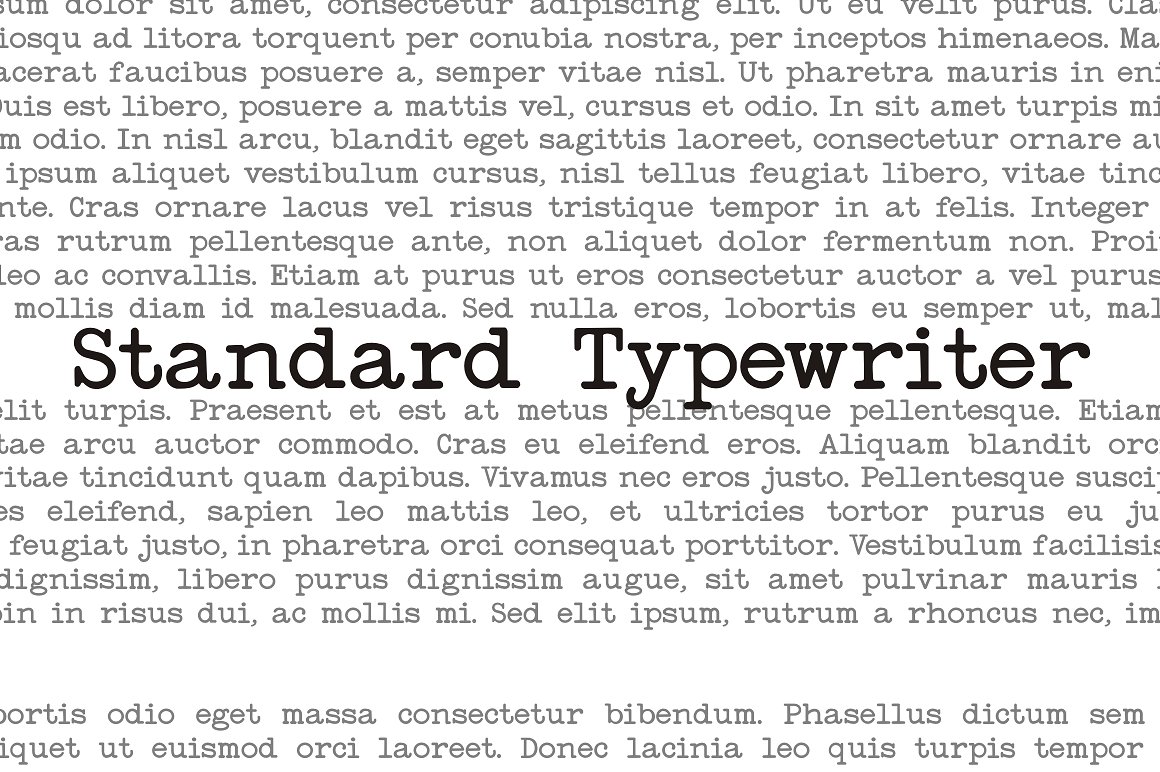 Standard Typewriter — neutral office workhorse typewriter font by Intellecta Design