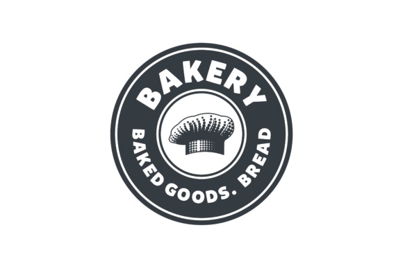 Vintage Chef Hat Bakery Shop Emblem