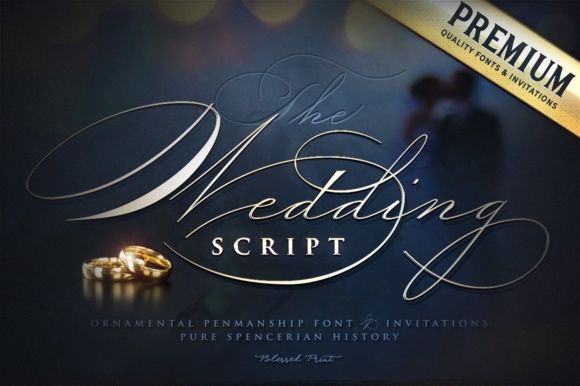Wedding Script Font by Blessed Print · Creative Fabrica font preview