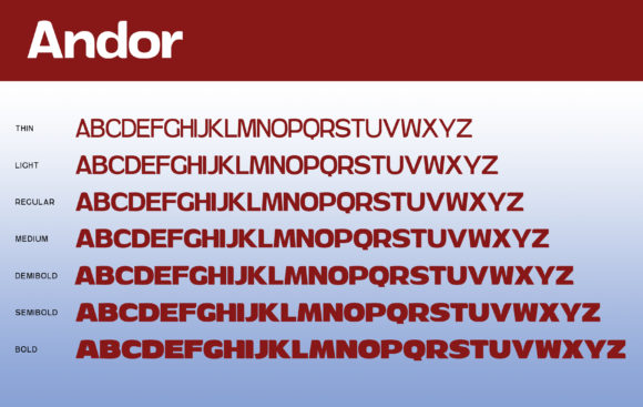 Andor Family Font - Preview 1