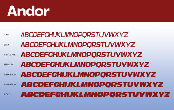 Andor Family Font - Preview 2