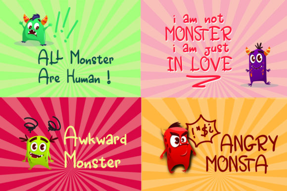Angry Monsta Font - Preview 1