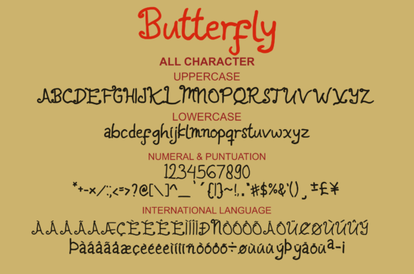 Butterfly Font - Preview 4