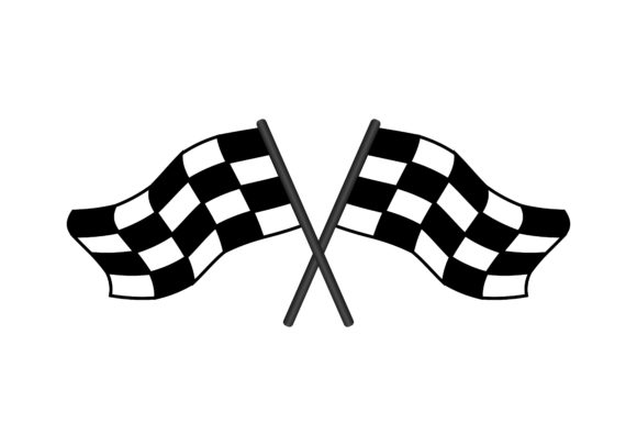 Checkered Crossed Flags Icon