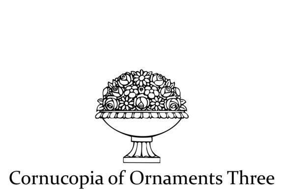 Cornucopia of Ornaments Two Font PNG with transparent background - Preview 3