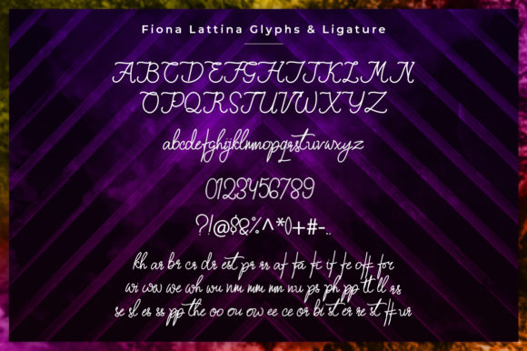 Fiona Lattina Font PNG with transparent background - Preview 5