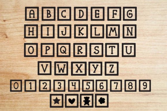Funny Blocs Font PNG with transparent background - Preview 1