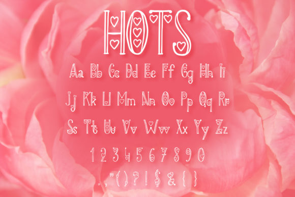 Hots Font PNG with transparent background - Preview 1