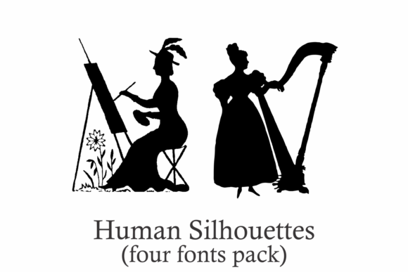 Human Silhouettes Font - Preview 1