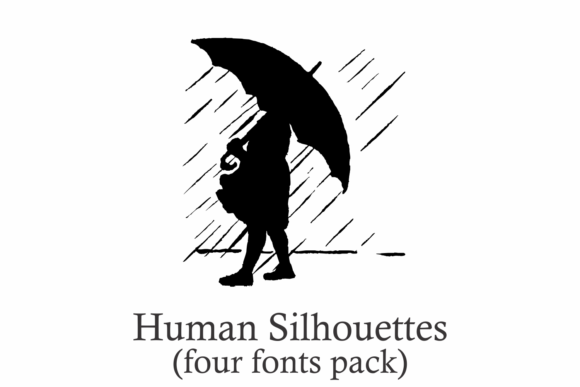 Human Silhouettes Font - Preview 3