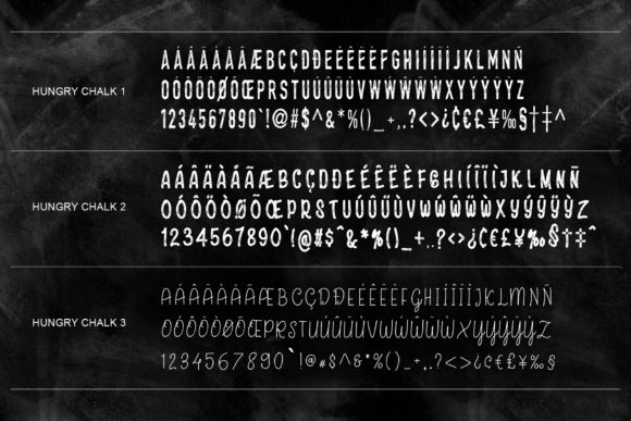 Hungry Chalk Font PNG with transparent background - Preview 3