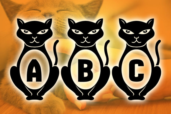 Kitties Font PNG with transparent background - Preview 1