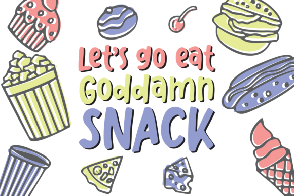 Like Snacking Font font preview - 1