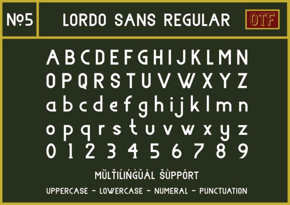 Lordo Family Font PNG with transparent background - Preview 6