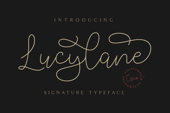 Lucylane Font PNG with transparent background - Preview 1