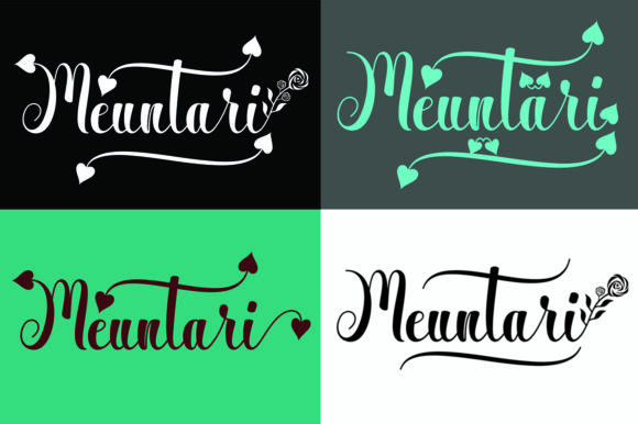 Meuntari Font PNG with transparent background - Preview 1