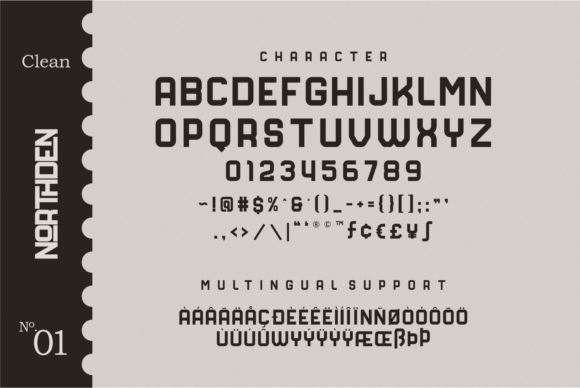 Northden Font PNG with transparent background - Preview 3