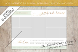 PSD Year in Review Photo Collage Card Template #1 Graphic by ...