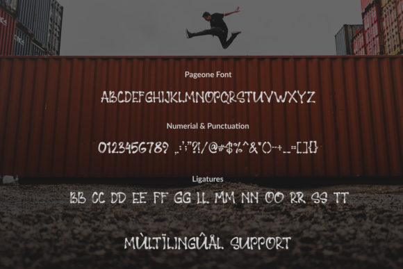 Pageone Font PNG with transparent background - Preview 1