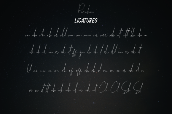 Parakan Script Font PNG with transparent background - Preview 6