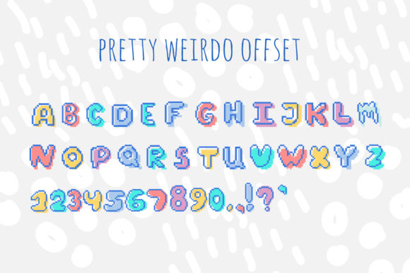 Pretty Weirdo Font PNG with transparent background - Preview 1